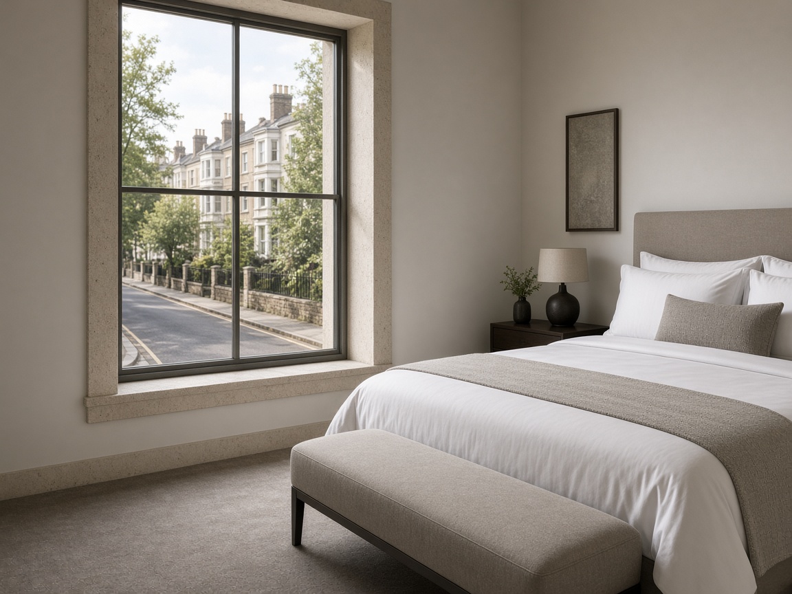 A calm guest room at Joyfeels