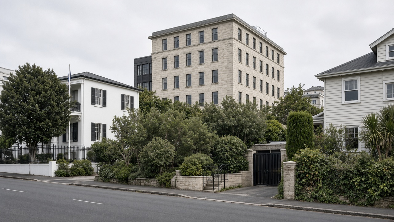 Thorndon streets in Wellington